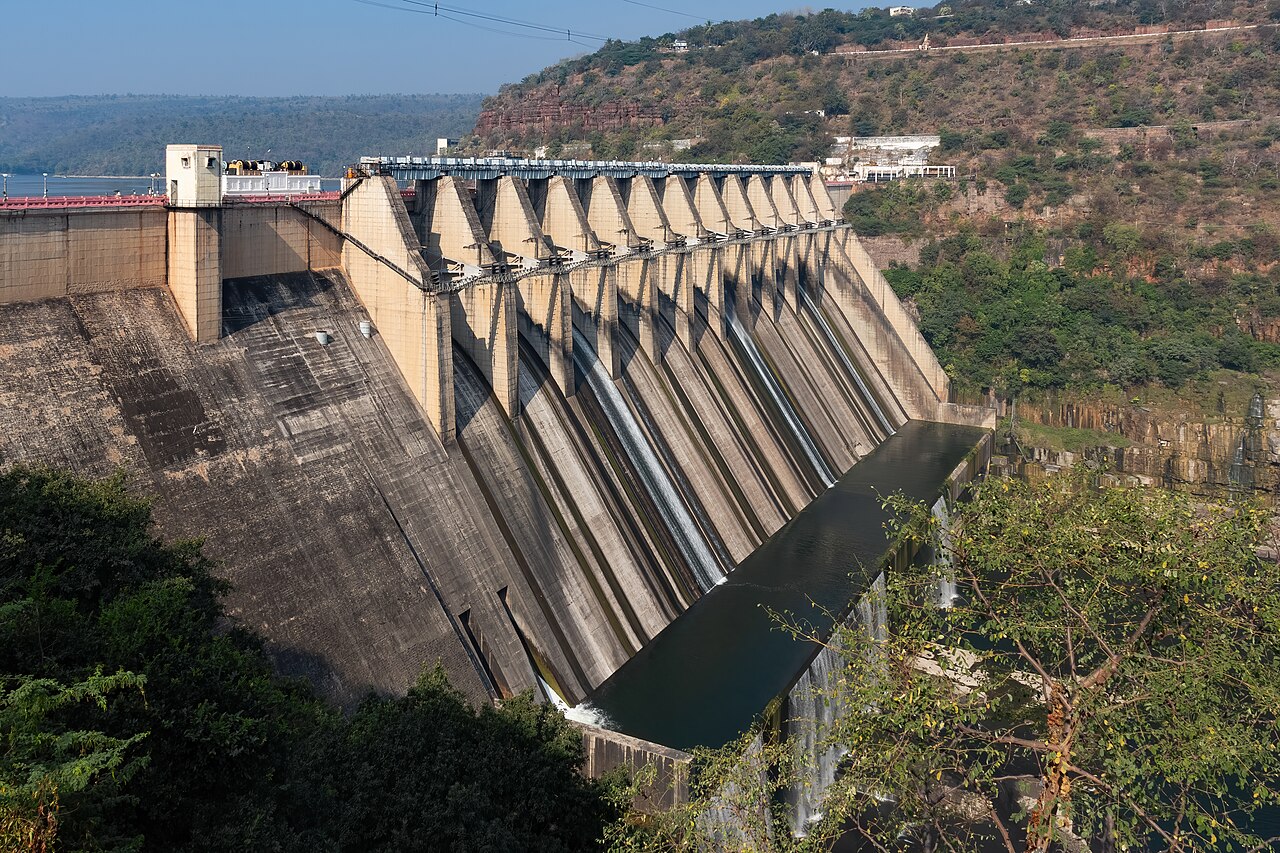 Scenic Pathala Ganga on the holy Krishna River in Srisailam